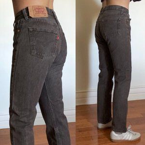 VINTAGE HIGH-WAISTED BROWN 501 LEVI'S JEANS, WAIST 27"